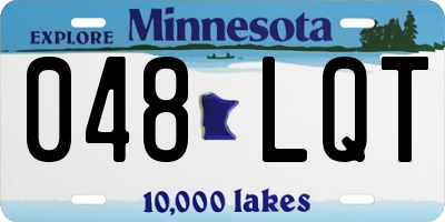 MN license plate 048LQT