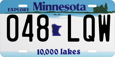MN license plate 048LQW