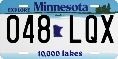 MN license plate 048LQX