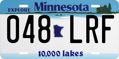 MN license plate 048LRF