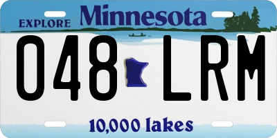 MN license plate 048LRM