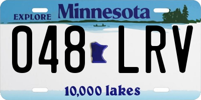 MN license plate 048LRV