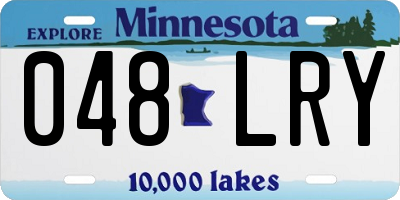 MN license plate 048LRY