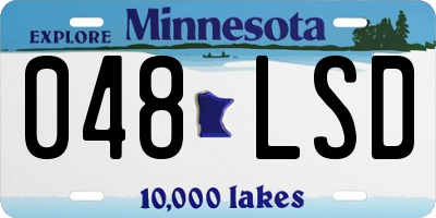MN license plate 048LSD