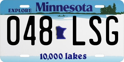 MN license plate 048LSG