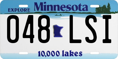 MN license plate 048LSI