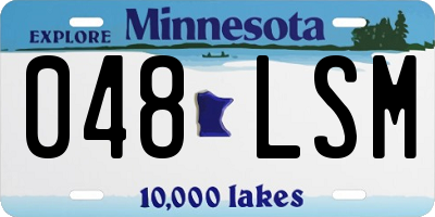 MN license plate 048LSM