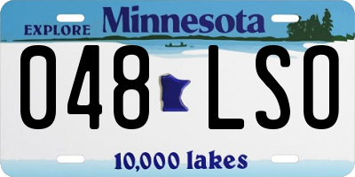 MN license plate 048LSO