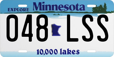 MN license plate 048LSS