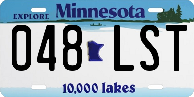 MN license plate 048LST
