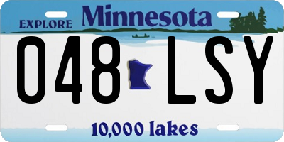 MN license plate 048LSY