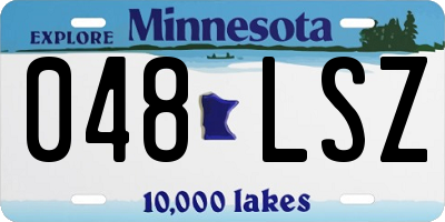 MN license plate 048LSZ