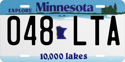 MN license plate 048LTA