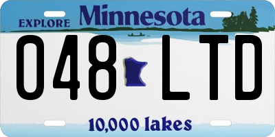 MN license plate 048LTD