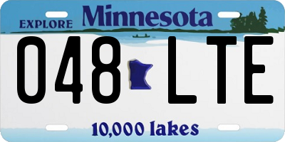 MN license plate 048LTE