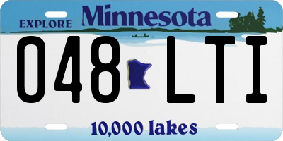 MN license plate 048LTI