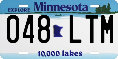 MN license plate 048LTM