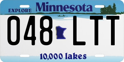 MN license plate 048LTT