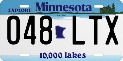 MN license plate 048LTX