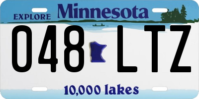 MN license plate 048LTZ