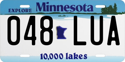 MN license plate 048LUA