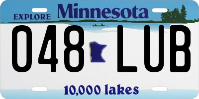 MN license plate 048LUB