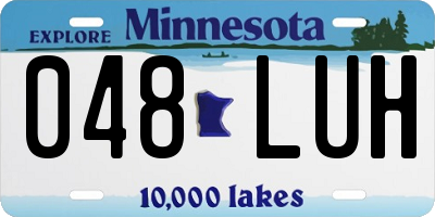 MN license plate 048LUH