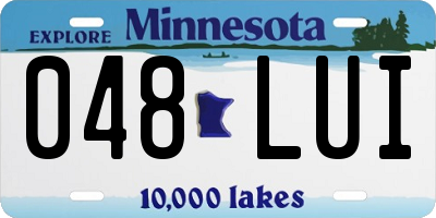 MN license plate 048LUI