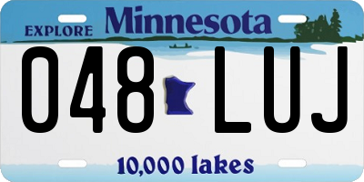 MN license plate 048LUJ