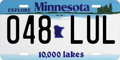 MN license plate 048LUL