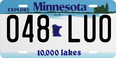 MN license plate 048LUO