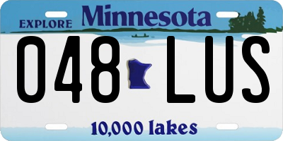 MN license plate 048LUS