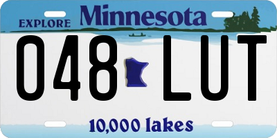 MN license plate 048LUT