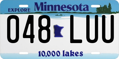 MN license plate 048LUU