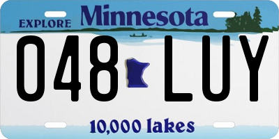 MN license plate 048LUY