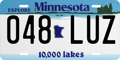 MN license plate 048LUZ