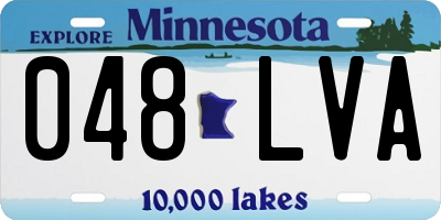 MN license plate 048LVA