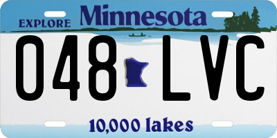 MN license plate 048LVC