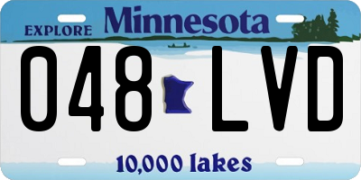 MN license plate 048LVD