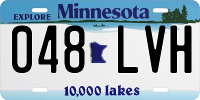 MN license plate 048LVH