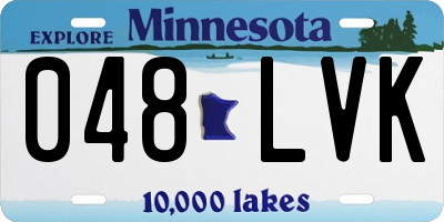 MN license plate 048LVK