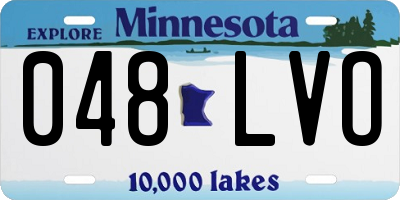 MN license plate 048LVO