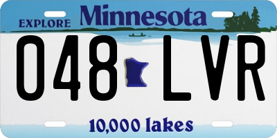 MN license plate 048LVR