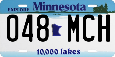 MN license plate 048MCH