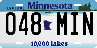 MN license plate 048MIN