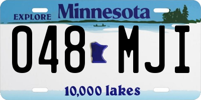 MN license plate 048MJI