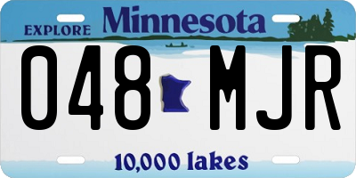 MN license plate 048MJR