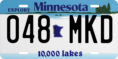 MN license plate 048MKD