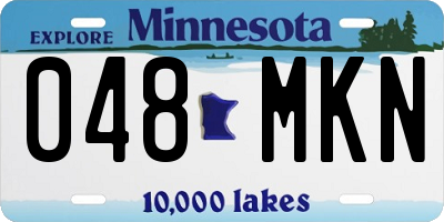 MN license plate 048MKN