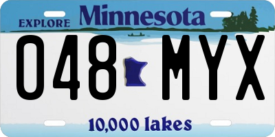 MN license plate 048MYX